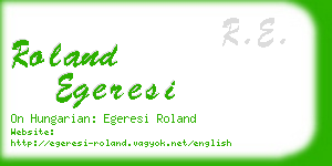 roland egeresi business card